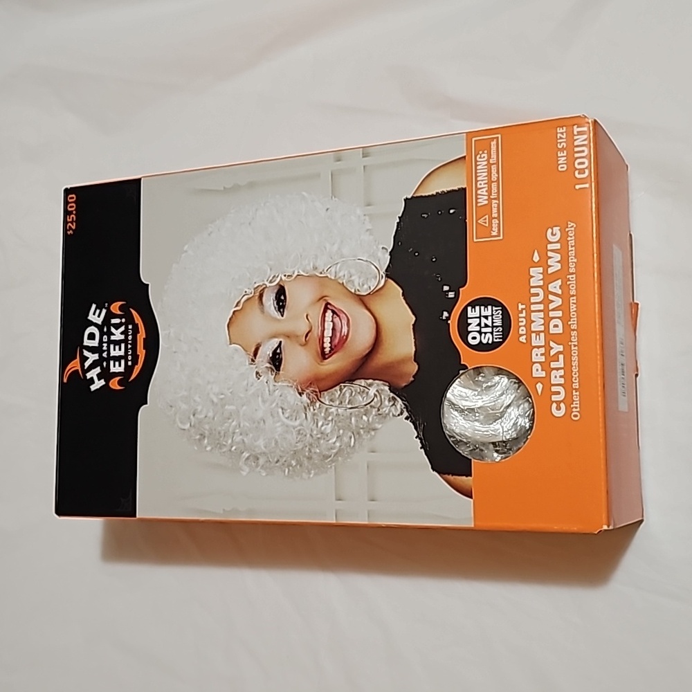 Hyde and Eek Adult Premium Curly Diva Wig OSFM White